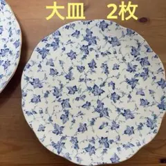 希少ブルー/6枚】英国製アダムス スプリッグ ディナープレート 26cm 美