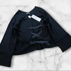 新品タグ付き￥1.2万マルシャルテル　リボン　プルオーバー　黒