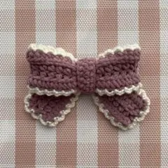 リボン　プリンセスモール　かぎ編み　ハンドメイド