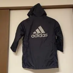 adidas キッズ ナイロンジャケット フード付き 110cm 裏フリース
