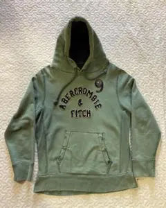 90s 古着 Abercrombie & Fitch オリーブグリーン パーカー