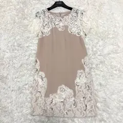 【美品】GRACE CONTINENTALレース装飾 ノースリーブワンピース