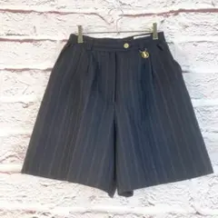 r135 MUNSING WEARダークグレー ストライプ ハーフパンツ