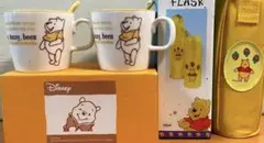 テ押２　Disneyくまのプーさんマグカップピンク水筒イエロー専用ケース付き