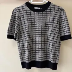 INGNI チェック柄 半袖ニット