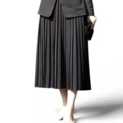 UNIQLO/シフォンプリーツスカート/黒ブラック/未使用タグ/XXL