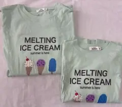 pairmanon ポッププリント半袖Tシャツ ミント120 140 2枚セットのサムネイル