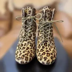 ノーネーム　ブーツ　ハラコ　豹柄　37サイズ　中古