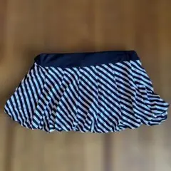 ストライプフレアバルーンミニスカート ショートパンツ付き