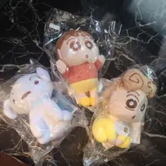 【未開封】クレヨンしんちゃん ミニぬいぐるみ3体セット　ドラえもん　ちいかわなど