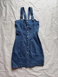 デニム オーバーオール　ワンピース