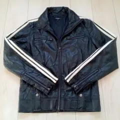シングルライダースジャケット Mサイズ　レザー黒