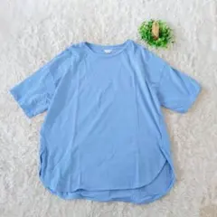 アメリカンホリック Tシャツ 水色 ラウンドヘム M　カジュアル　Tシャツのサムネイル