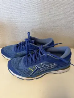 ASICS ゲルカヤノ24ランニングシューズ 青