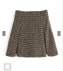インパン裏地付きチェック柄プリーツミニスカート 【mei40】Sサイズ