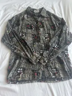 Sun joker ドイツ紡績 柄シャツ 幾何学模様 個性的 ヴィンテージ