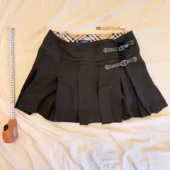Burberry Pleated Wrap Skirt 38 NovaCheck - メルカリ
