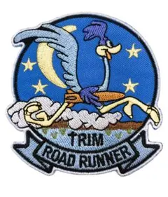 新品 ロードランナー ミリタリーワッペン TRIM 夜間飛行SAB005