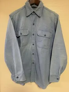 WOOLRICH 三角白タグ 70s ネルシャツ シャモアクロス 水色 L