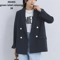 230GLR24SSさらりサッカーダブルジャケット38ネイビー