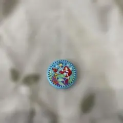 ディズニー 刺繍缶バッジ リトルマーメイド