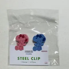 PEANUTS スヌーピー　スチールクリップ　2個セット　ピンク＆パープル