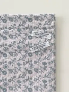 0.5m C&S field of flower ピンクストライプ 刺繍生地