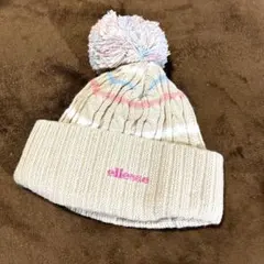 2/10セール終了❣️子供用 女の子 ニット帽 帽子 ベージュ ファッション小物