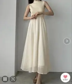 ルエレ Louere ボトルネックニットドッキングワンピース