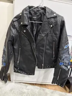 Desigual 刺繍ライダースジャケット