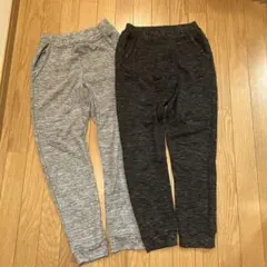 グレー・ブラック 暖か ジョガー パンツ 160 2点セット