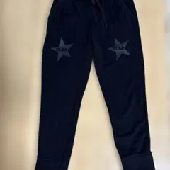 CLAP 星型プリント スウェットパンツ ブラック