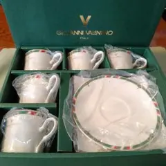 新品GIOVANNIVALENTINOコーヒーカップソーサーセット電子レンジ対応
