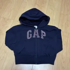 【美品】GAP キッズパーカー XS ネイビー