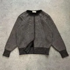 90s vintage ラメニットカーディガン 金 パール 昭和レトロ 高級感のサムネイル