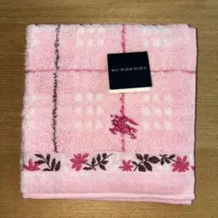 【新品未使用】BURBERRY タオルハンカチ ピンク