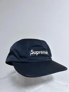 Supreme ブラック キャンプキャップ　jet メタル