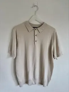 Salon de GW ニットポロ, Mサイズ, ライトグレー