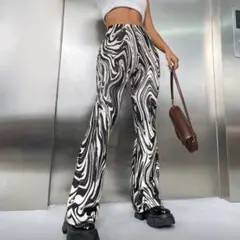 ハイウエスト カジュアルパンツ
