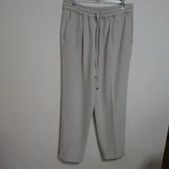 グレー ウエストゴム カジュアルパンツ