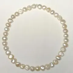 [大粒]淡水パール　バロック　約10mm　41cm PB174