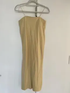 GRL カップ付きキャミワンピース イエロー