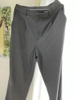 UNIQLO タックワイドパンツXL 旧グレー　ブラック2枚セット