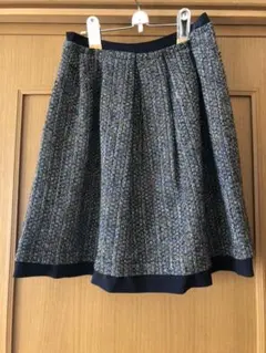 紺色ツィードフレアスカート❤︎着画あり