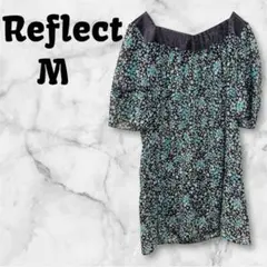 【a-1112】 Reflect リフレクト 半袖チュニック 花柄 シフォン