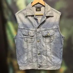 Lee デニムベスト RIDER JACKET 濃淡ブルー メンズML/女子にものサムネイル