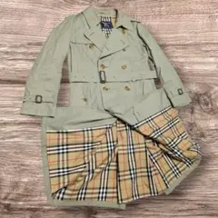 極美品　英国製 90s バーバリー　トレンチコート　ノバチェック　ロング丈　XL