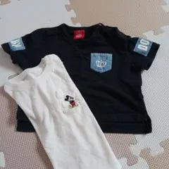【2枚組】BABY DOLL 　Tシャツ 80・ユニクロ　ミッキーTシャツ80