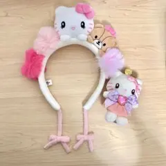 USJカチューシャハローキティ タイニーチャム キーチェーン セット