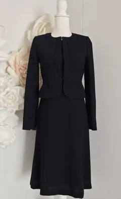 【美品】Social time ブラックフォーマル セットアップ 7号 喪服礼服